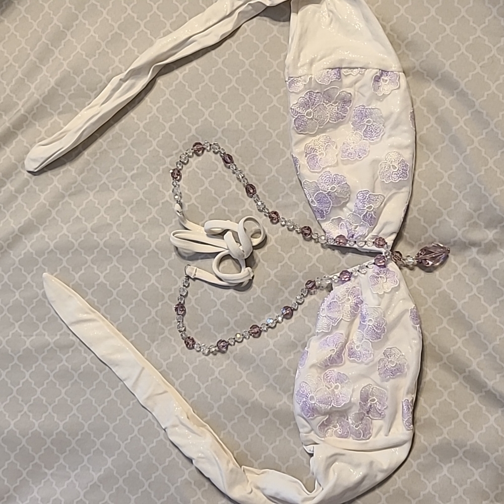 Beach Bunny jeweled swim top